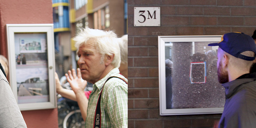 vitrine-exposities in Sint Antoniesbreestraat