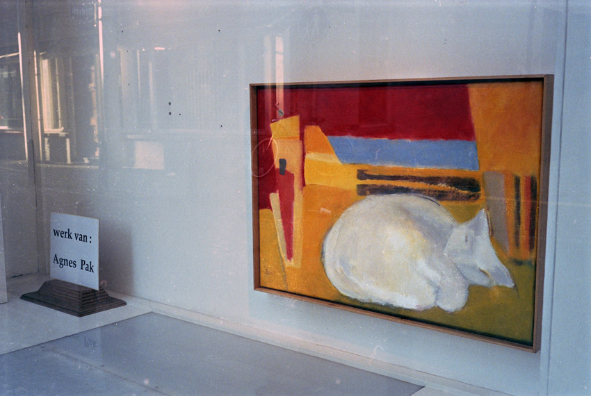 etalage Koningsstraat 6 in november 1999