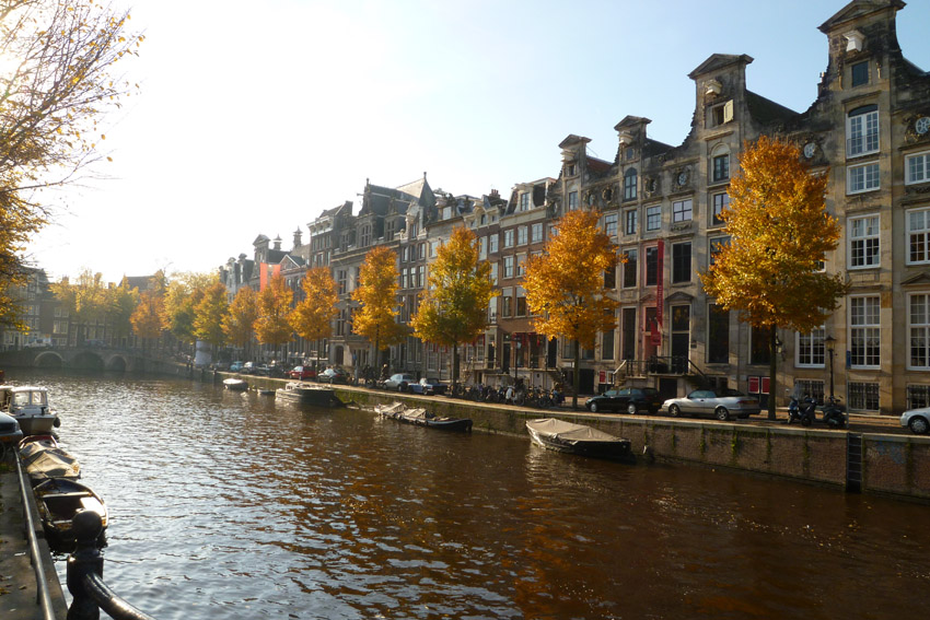 zonnige herfstdag op de Herengracht