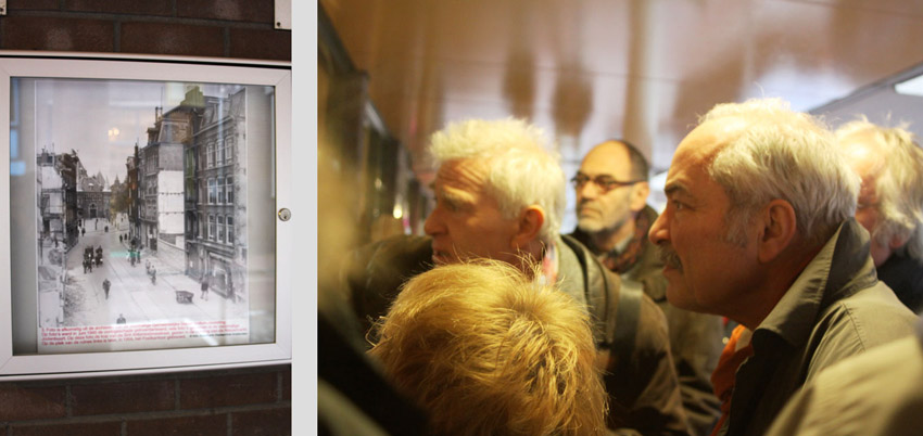 tijdens de wandeling langs de vitrines 1