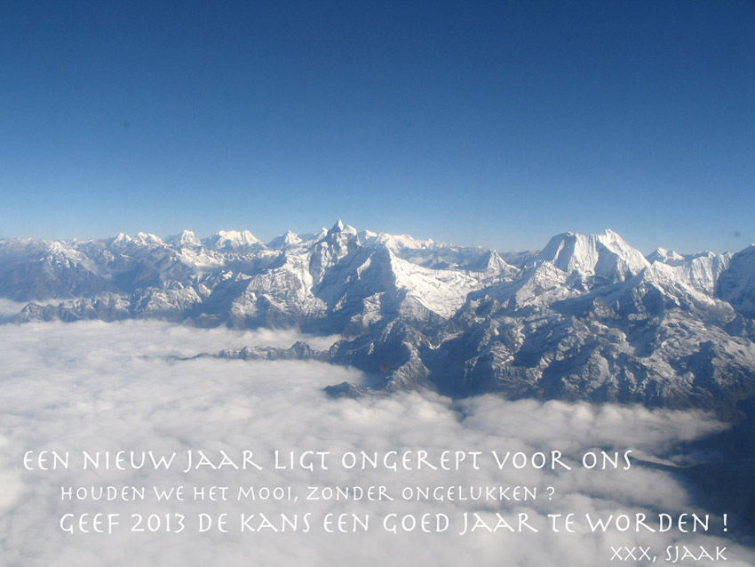vlucht over Himalaya