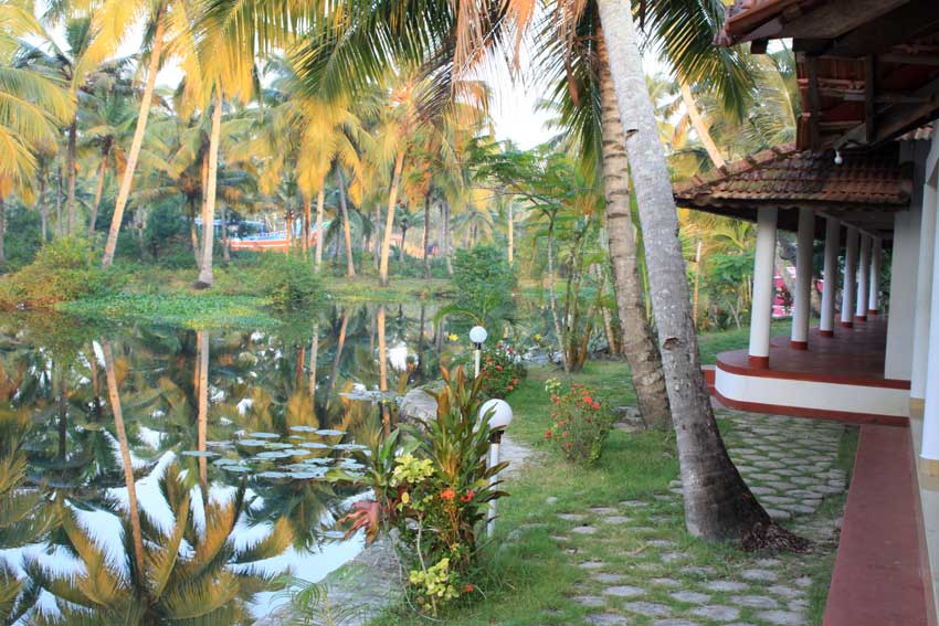 foto vanaf de veranda bij de hotelkamer