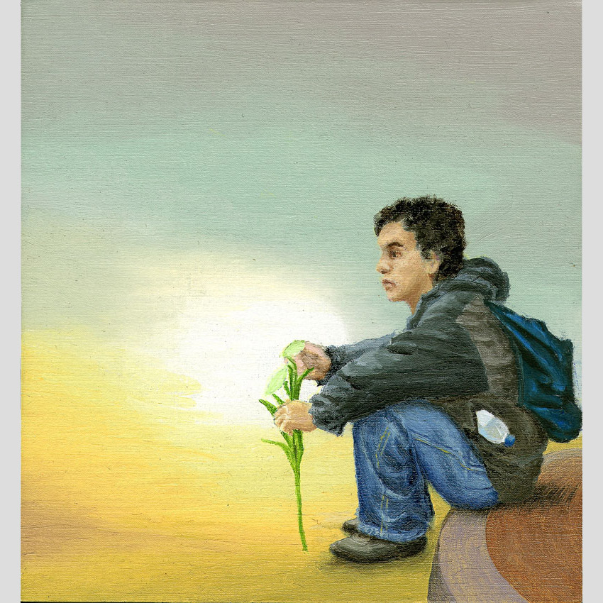 2002 Jongen met bloem